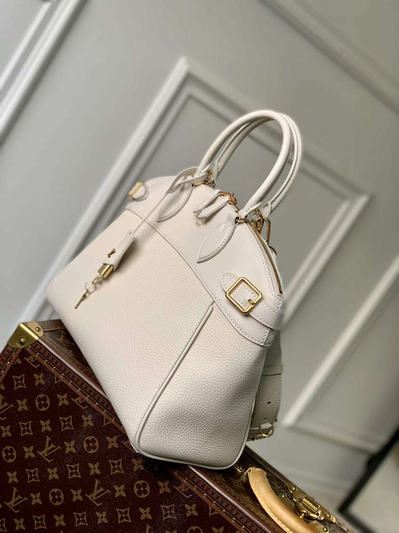 LV M23061 Louis Vuitton Lock It MM Bag Cr¨¨me Beige