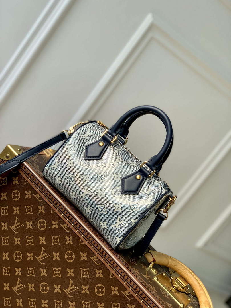 LV M23069 Louis Vuitton Speedy Bandouliere 20 Handbag Blue - Default Title - View 1