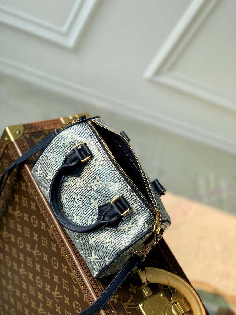 LV M23069 Louis Vuitton Speedy Bandouliere 20 Handbag Blue