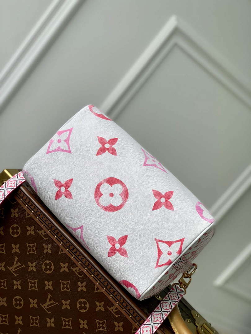 LV M23073 Louis Vuitton Speedy Bandouliere 25 Handbag Pink