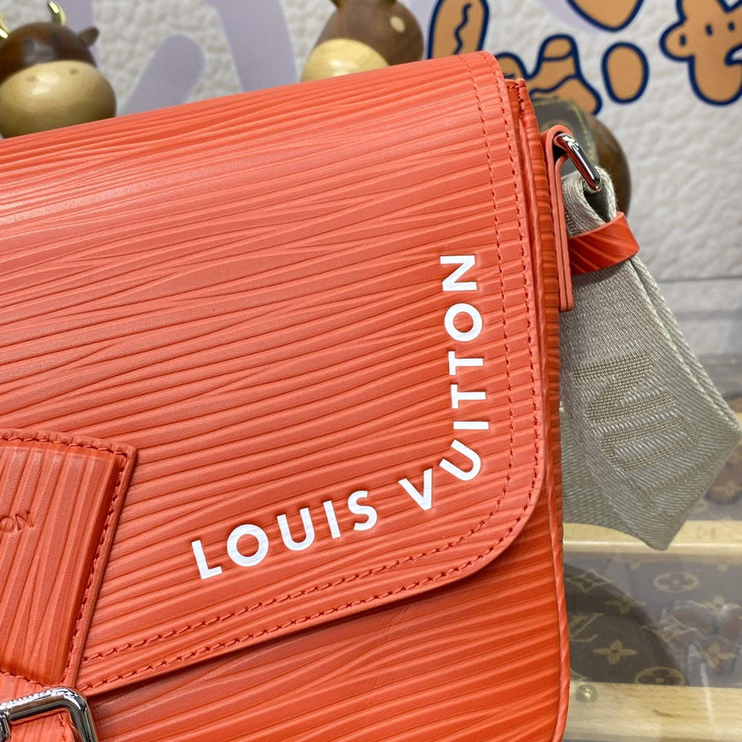 LV M23097 Louis Vuitton Montsouris Messenger Bag Orange - Default Title - View 6