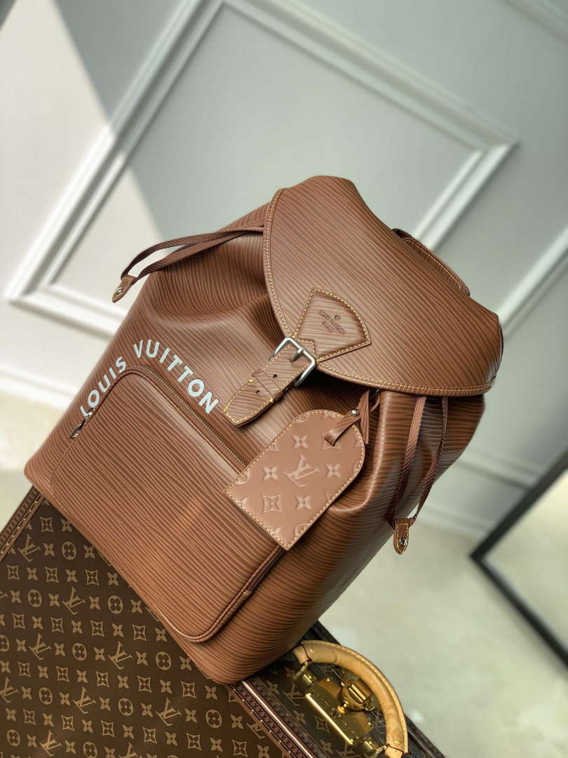 LV M23099 Louis Vuitton Montsouris Backpack Bag Cognac - Default Title - View 1