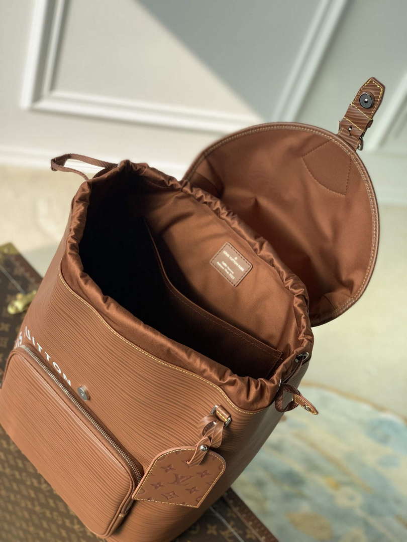 LV M23099 Louis Vuitton Montsouris Backpack Bag Cognac