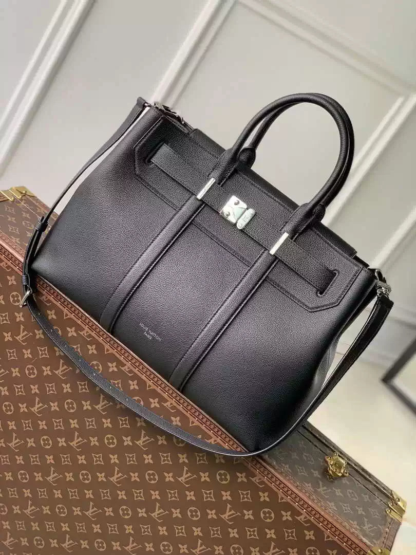 LV M23153 Louis Vuitton Georges Tote MM H30 Black
