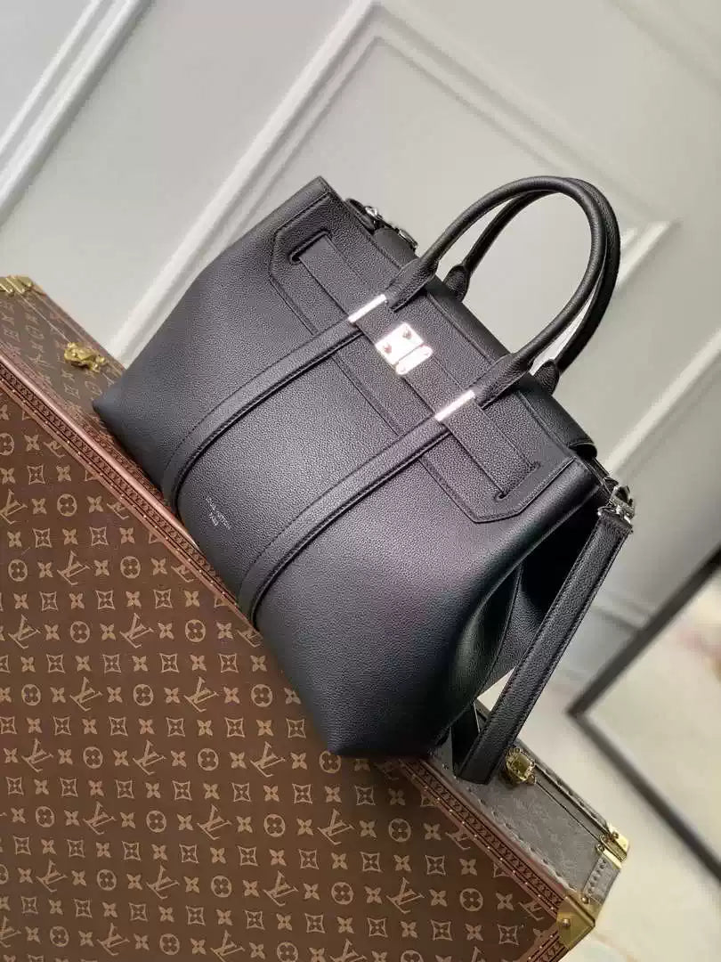 LV M23153 Louis Vuitton Georges Tote MM H30 Black