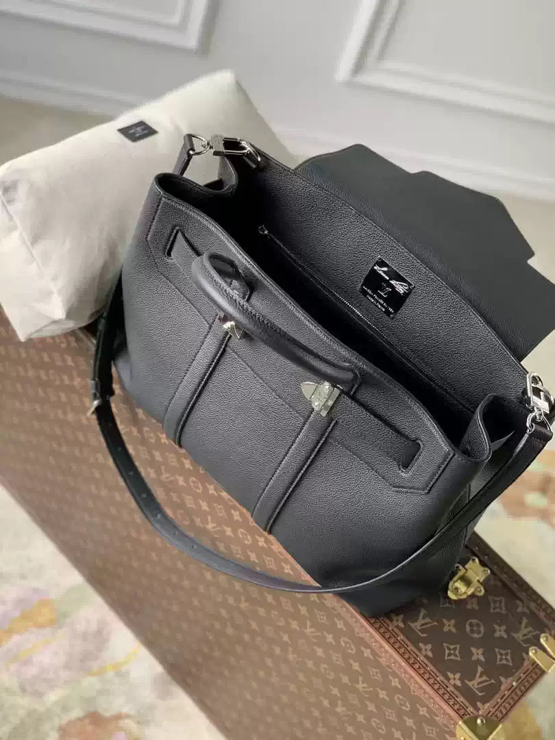 LV M23153 Louis Vuitton Georges Tote MM H30 Black
