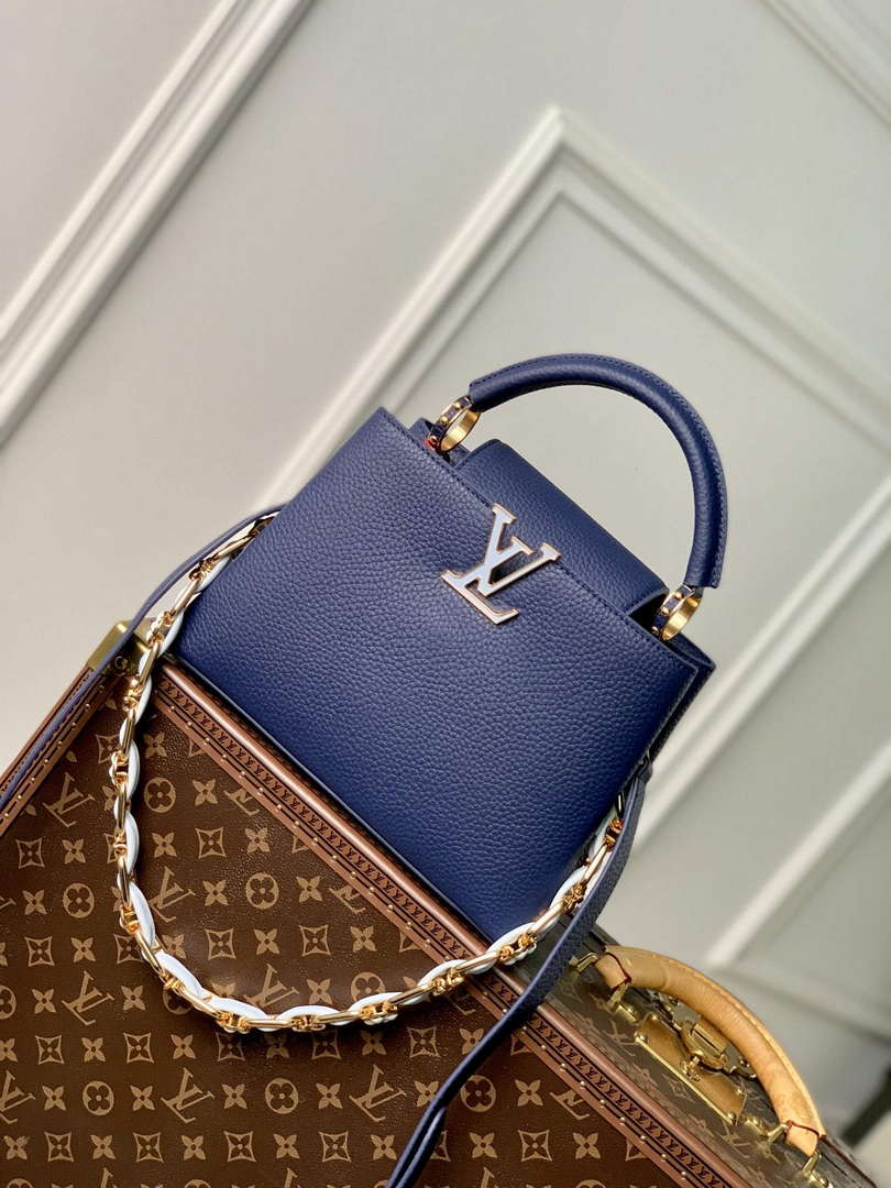 LV M23199 Louis Vuitton Capucines BB Handbag French Blue - Default Title - View 1