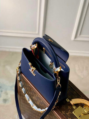 LV M23199 Louis Vuitton Capucines BB Handbag French Blue - Default Title - View 7