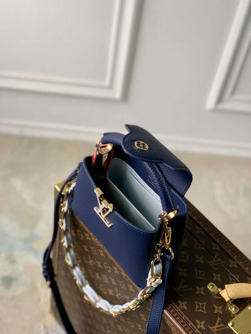 LV M23199 Louis Vuitton Capucines Mini Handbag French Blue - Default Title - View 8