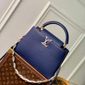 LV M23199 Louis Vuitton Capucines MM Handbag French Blue - Default Title - View 1