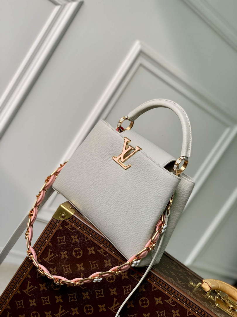 LV M23280 Louis Vuitton Capucines BB Handbag Ice Grey - Default Title - View 2