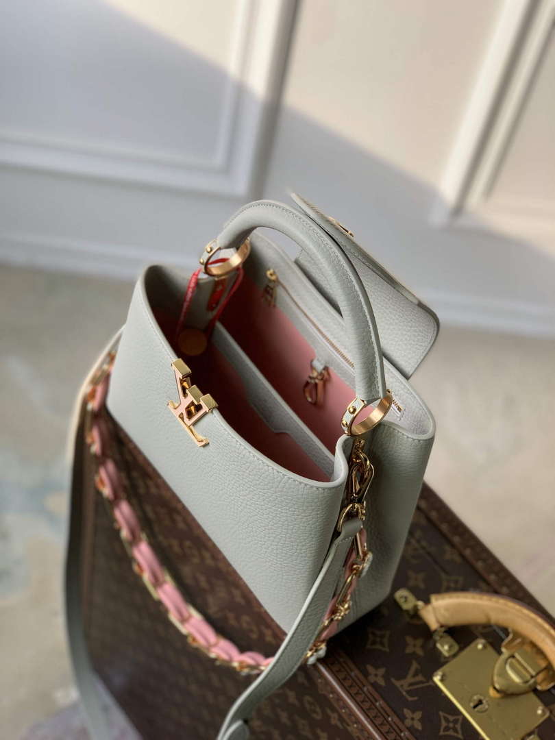 LV M23280 Louis Vuitton Capucines BB Handbag Ice Grey - Default Title - View 7