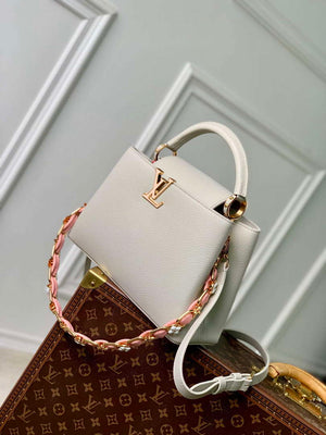 LV M23280 Louis Vuitton Capucines MM Handbag Ice Grey - Default Title - View 2