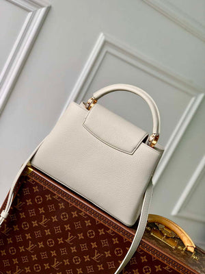 LV M23280 Louis Vuitton Capucines MM Handbag Ice Grey - Default Title - View 3
