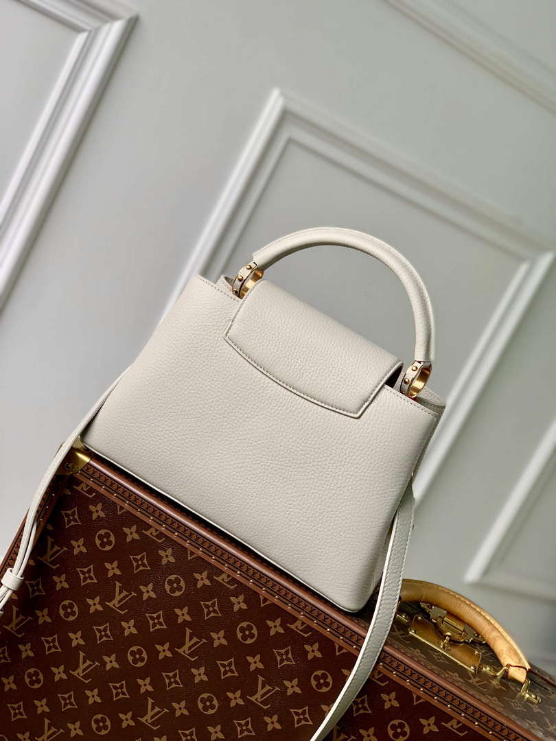 LV M23280 Louis Vuitton Capucines MM Handbag Ice Grey - Default Title - View 3