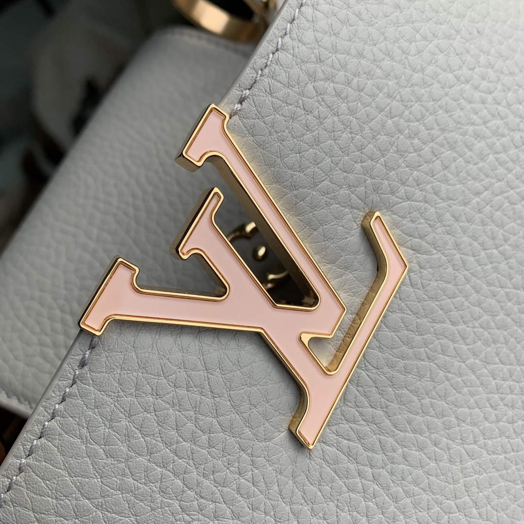LV M23280 Louis Vuitton Capucines MM Handbag Ice Grey