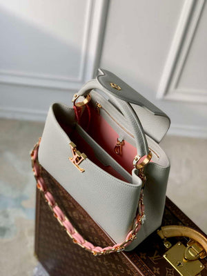 LV M23280 Louis Vuitton Capucines MM Handbag Ice Grey - Default Title - View 9