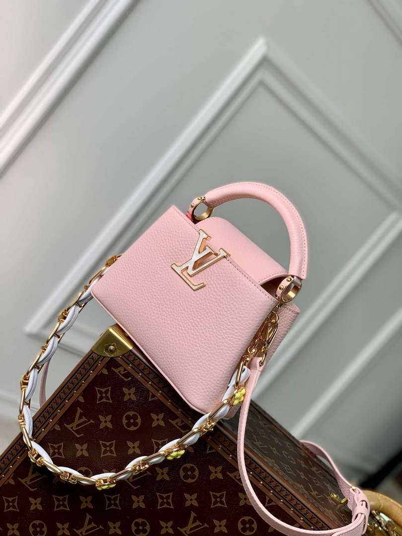LV M23363 Louis Vuitton Capucines Mini Handbag Jasmine Pink - Default Title - View 2