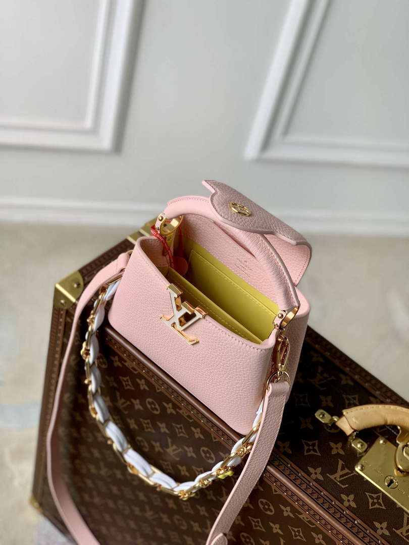 LV M23363 Louis Vuitton Capucines Mini Handbag Jasmine Pink - Default Title - View 8