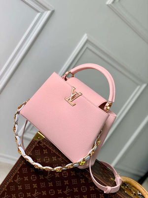 LV M23363 Louis Vuitton Capucines MM Handbag Jasmine Pink - Default Title - View 2