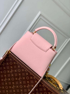 LV M23363 Louis Vuitton Capucines MM Handbag Jasmine Pink - Default Title - View 3
