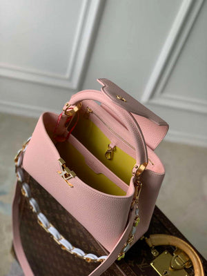 LV M23363 Louis Vuitton Capucines MM Handbag Jasmine Pink - Default Title - View 8