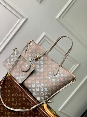 LV M23387 Louis Vuitton Blossom MM Tote Bag Gray - Default Title - View 1