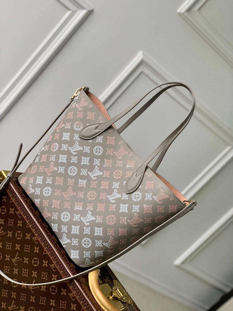 LV M23387 Louis Vuitton Blossom MM Tote Bag Gray - Default Title - View 3