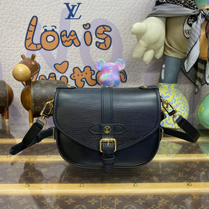 LV M23469 Louis Vuitton Saumur BB Saddle Bag Black - Default Title - View 1