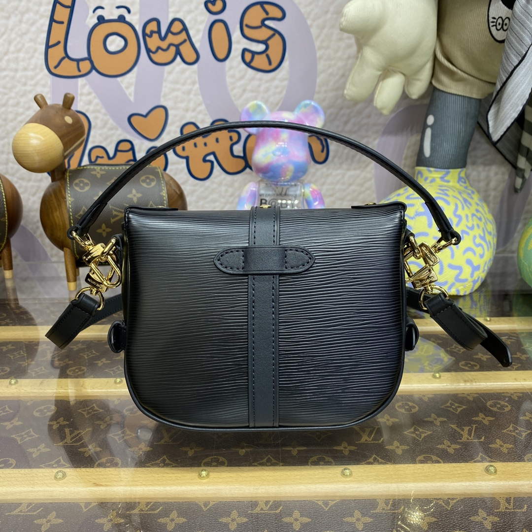 LV M23469 Louis Vuitton Saumur BB Saddle Bag Black - Default Title - View 2