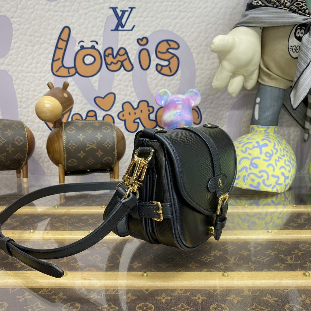 LV M23469 Louis Vuitton Saumur BB Saddle Bag Black - Default Title - View 3