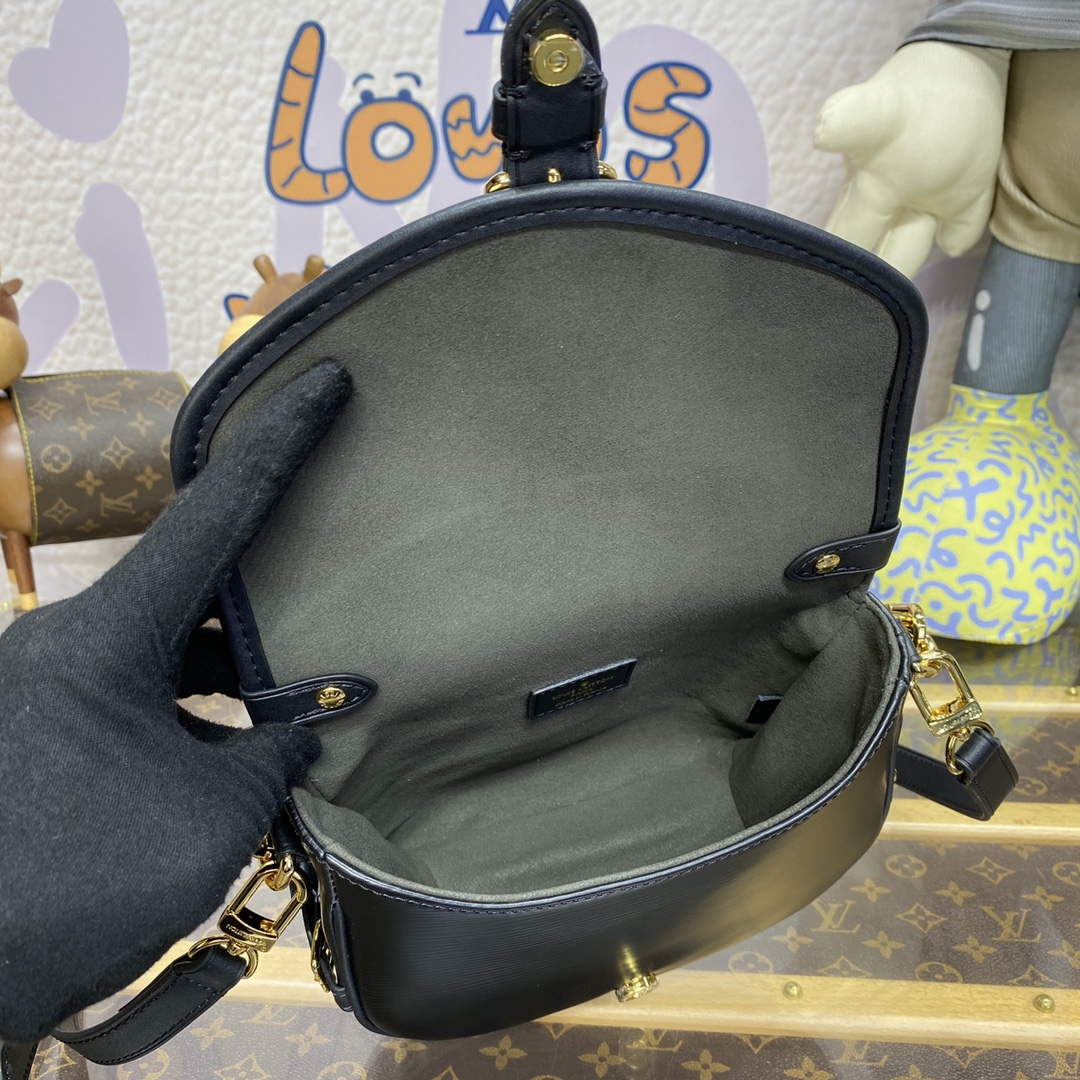 LV M23469 Louis Vuitton Saumur BB Saddle Bag Black - Default Title - View 9
