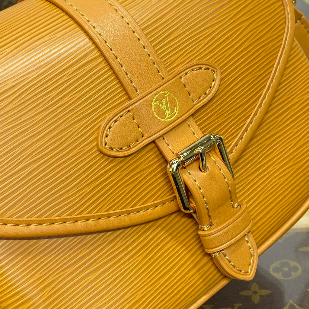 LV M23471 Louis Vuitton Saumur BB Saddle Bag Safran Brown