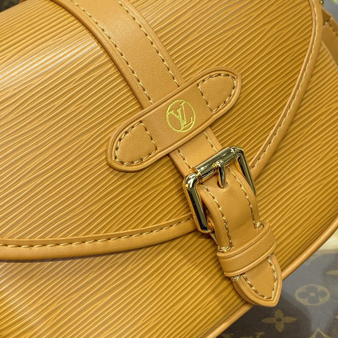 LV M23471 Louis Vuitton Saumur BB Saddle Bag Safran Brown - Default Title - View 5