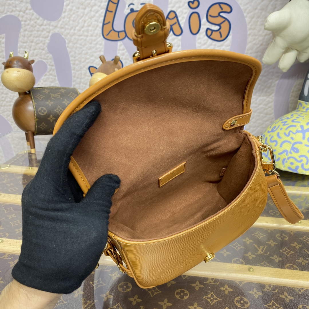 LV M23471 Louis Vuitton Saumur BB Saddle Bag Safran Brown - Default Title - View 9