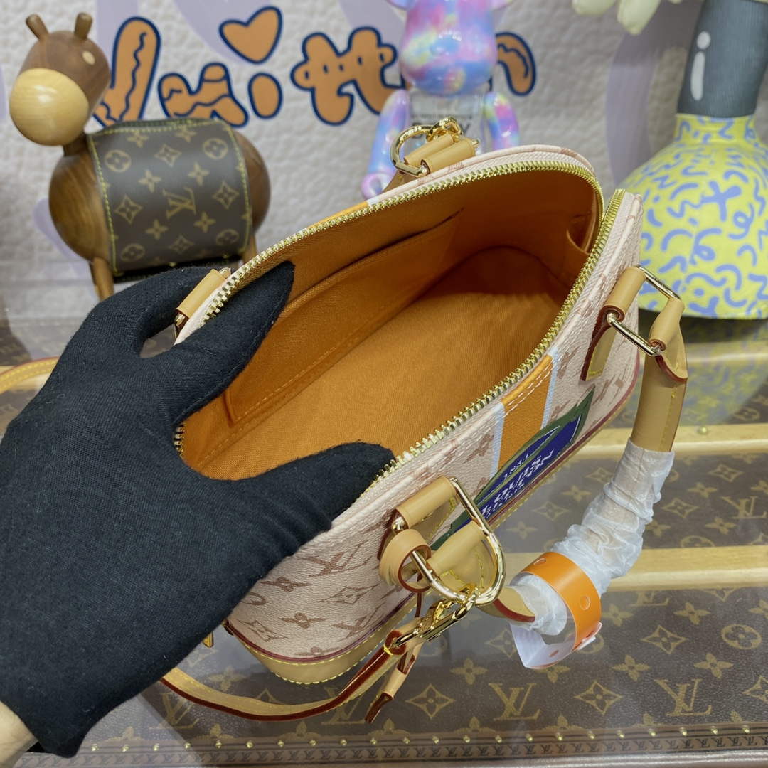 LV M23502 Louis Vuitton Alma BB Bag Beige/Ochre - Default Title - View 9