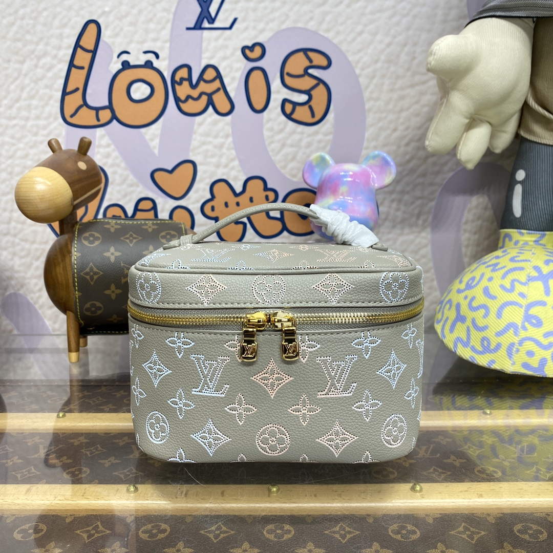 LV M23550 Louis Vuitton Nice Mini Vanity Case Gray - Default Title - View 1
