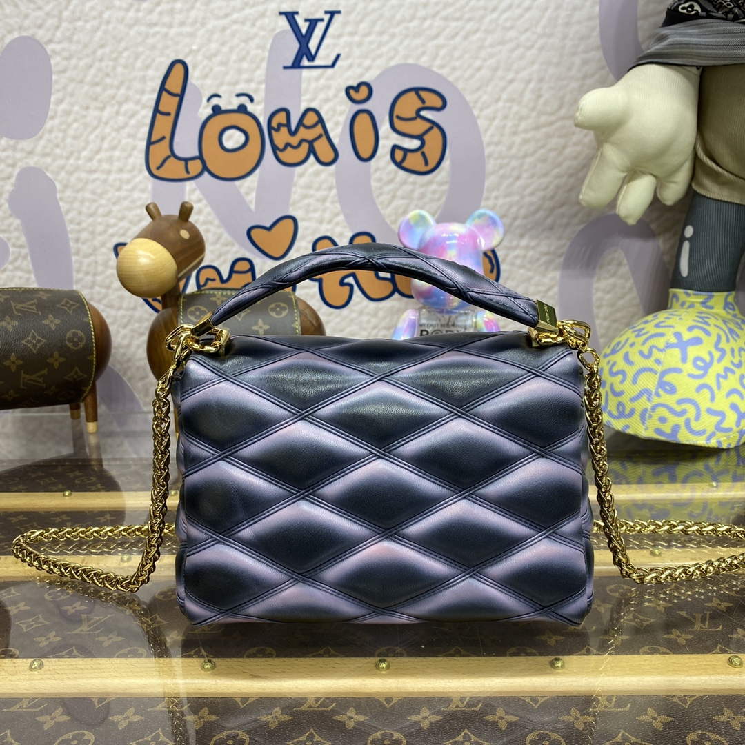 LV M23569 Louis Vuitton GO-14 MM Handbag Black/Pink - Default Title - View 2