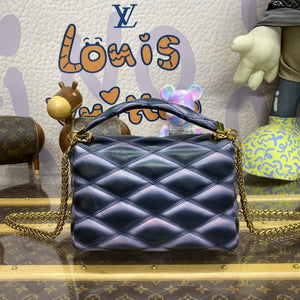 LV M23569 Louis Vuitton GO-14 MM Handbag Black/Pink - Default Title - View 2