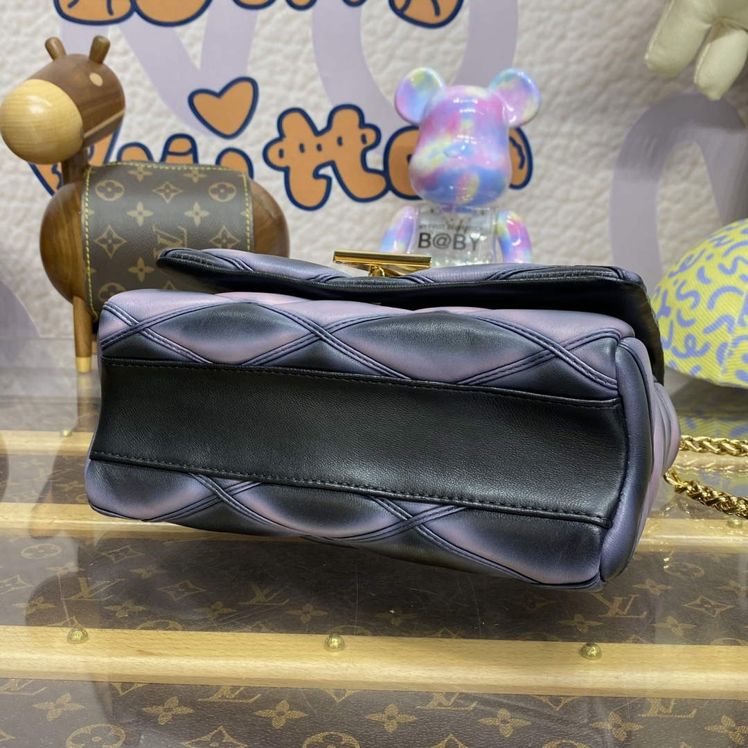 LV M23569 Louis Vuitton GO-14 MM Handbag Black/Pink - Default Title - View 4