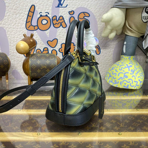 LV M23576 Louis Vuitton Alma BB Bag Black/Green - Default Title - View 3