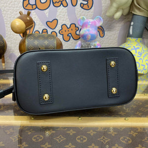 LV M23576 Louis Vuitton Alma BB Bag Black/Green - Default Title - View 4