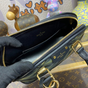 LV M23576 Louis Vuitton Alma BB Bag Black/Green - Default Title - View 7
