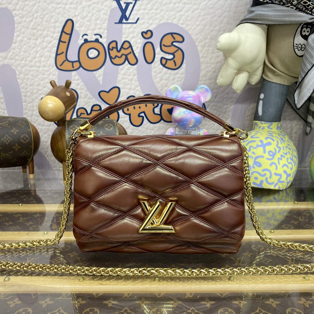 LV M23601 Louis Vuitton GO-14 MM Bag Smoked Tan - Default Title - View 1
