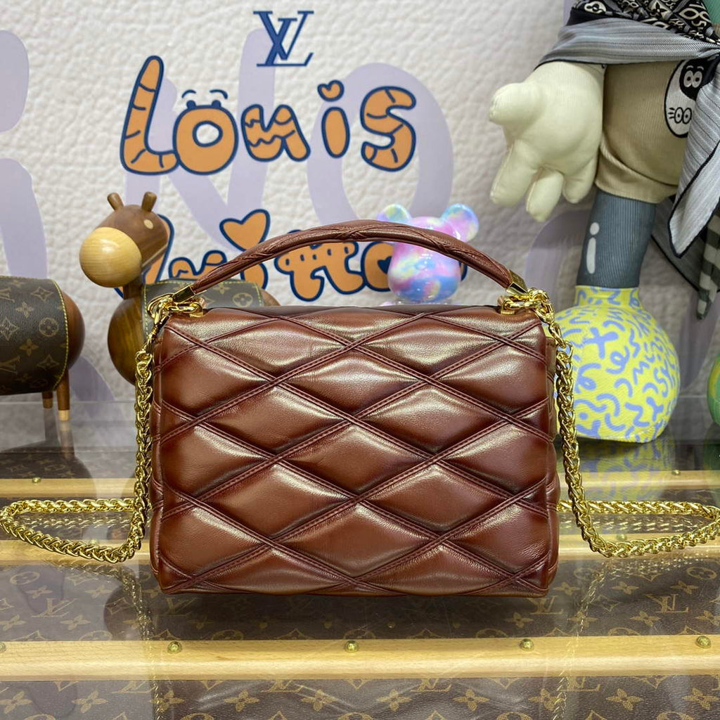 LV M23601 Louis Vuitton GO-14 MM Bag Smoked Tan
