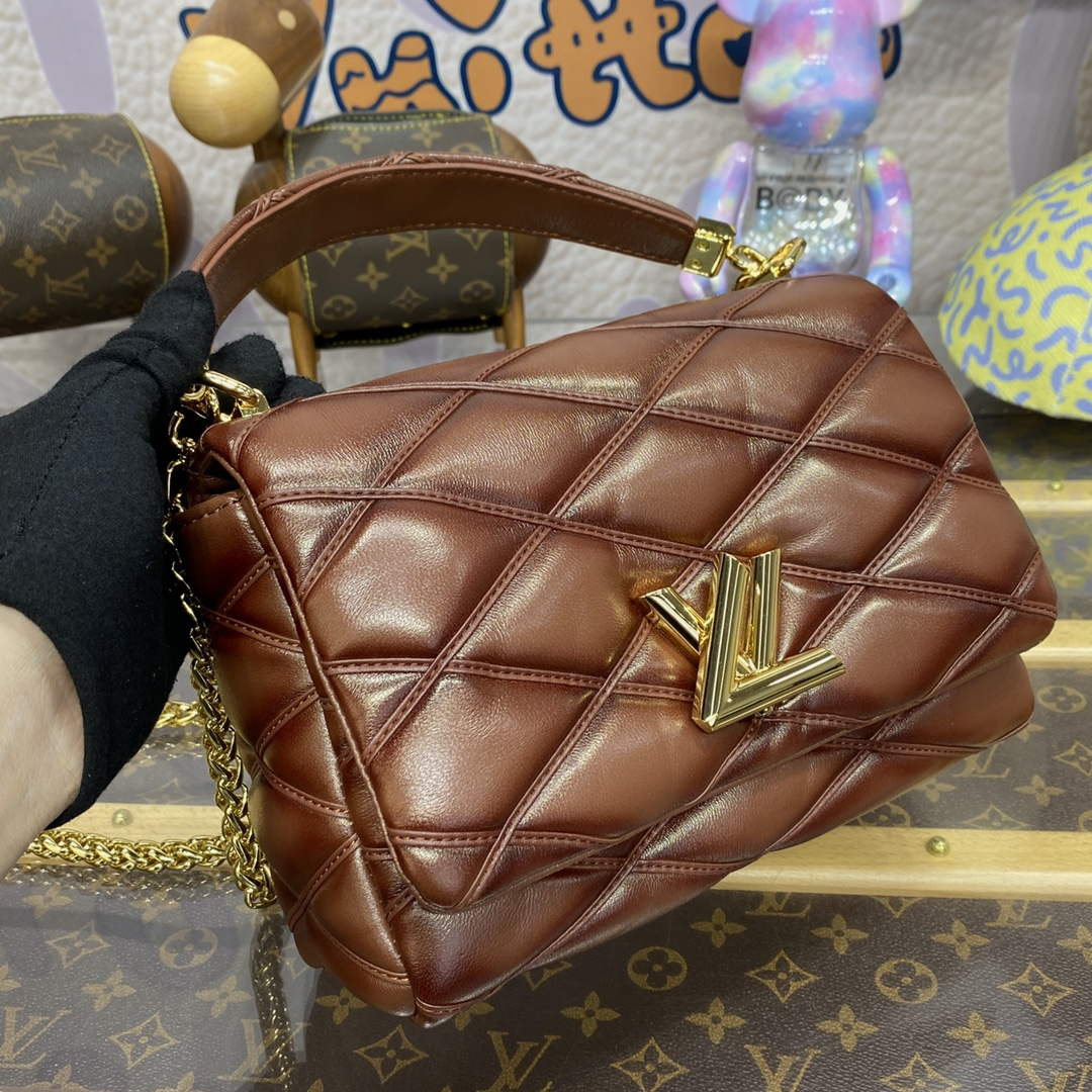 LV M23601 Louis Vuitton GO-14 MM Bag Smoked Tan
