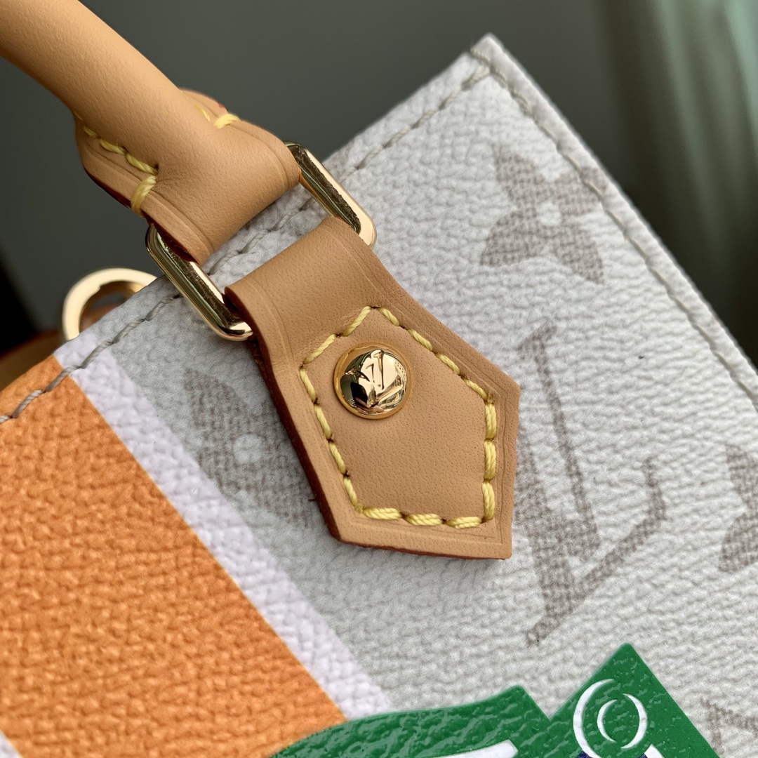 LV M23615 Louis Vuitton Petit Sac Plat Bag Beige/Ocher - Default Title - View 5