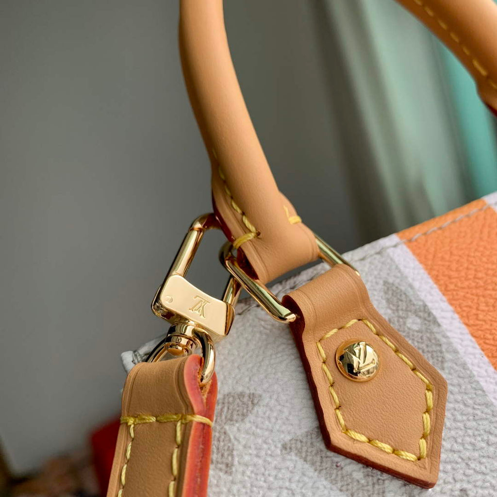 LV M23615 Louis Vuitton Petit Sac Plat Bag Beige/Ocher