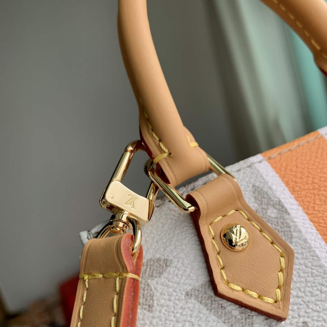LV M23615 Louis Vuitton Petit Sac Plat Bag Beige/Ocher - Default Title - View 6