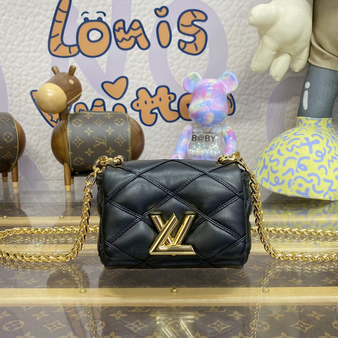 LV M23625 Louis Vuitton Pico GO-14 Bag Black - Default Title - View 1